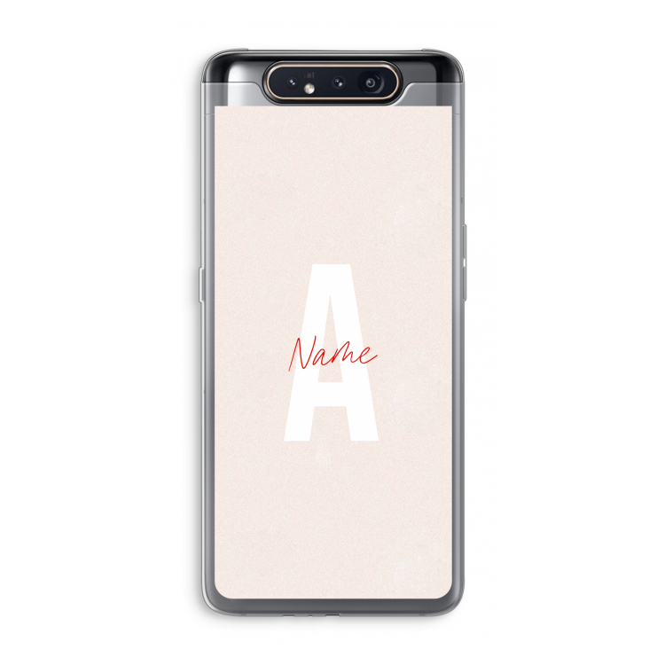CaseCompany Strawberry Milkshake: Samsung Galaxy A80 Transparant Hoesje
