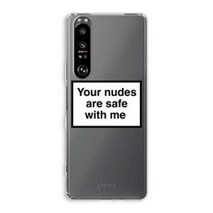 CaseCompany Safe with me: Sony Xperia 1 III Transparant Hoesje