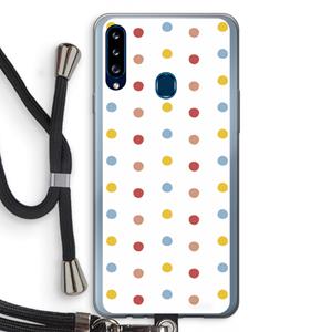 CaseCompany Bollen: Samsung Galaxy A20s Transparant Hoesje met koord
