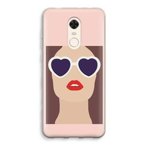 CaseCompany Red lips: Xiaomi Redmi 5 Transparant Hoesje