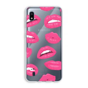 CaseCompany Bite my lip: Samsung Galaxy A10 Transparant Hoesje