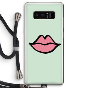 CaseCompany Kusje: Samsung Galaxy Note 8 Transparant Hoesje met koord