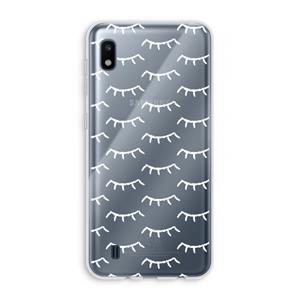 CaseCompany Wimpers: Samsung Galaxy A10 Transparant Hoesje