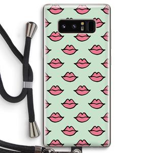 CaseCompany Lipjes: Samsung Galaxy Note 8 Transparant Hoesje met koord
