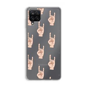 CaseCompany Rock: Samsung Galaxy A12 Transparant Hoesje
