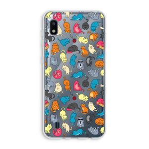 CaseCompany Kleurrijke katten: Samsung Galaxy A10 Transparant Hoesje