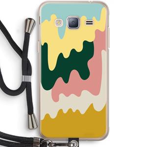 CaseCompany Baar B: Samsung Galaxy J3 (2016) Transparant Hoesje met koord