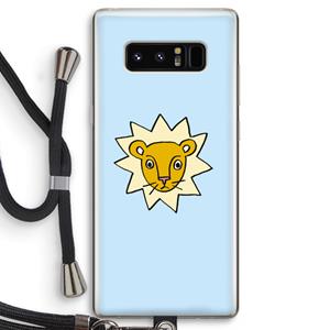 CaseCompany Kleine leeuw: Samsung Galaxy Note 8 Transparant Hoesje met koord
