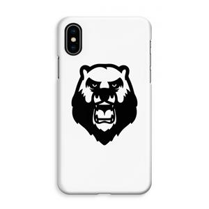 CaseCompany Angry Bear (white): iPhone XS Max Volledig Geprint Hoesje