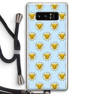 CaseCompany Leeuwenkoppen: Samsung Galaxy Note 8 Transparant Hoesje met koord