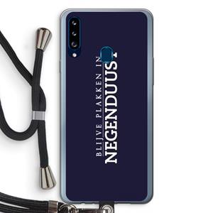 CaseCompany Blijve plakken in Negenduust: Samsung Galaxy A20s Transparant Hoesje met koord