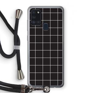 CaseCompany Rooster 2: Samsung Galaxy A21s Transparant Hoesje met koord
