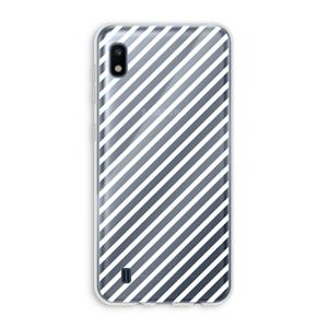 CaseCompany Strepen zwart-wit: Samsung Galaxy A10 Transparant Hoesje
