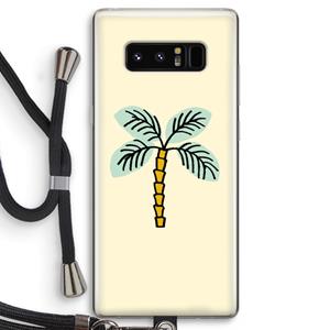 CaseCompany Palmboom: Samsung Galaxy Note 8 Transparant Hoesje met koord