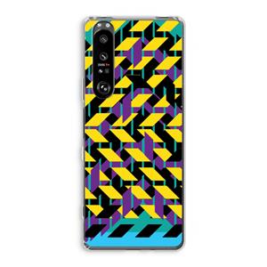 CaseCompany Skew Bee 3: Sony Xperia 1 III Transparant Hoesje