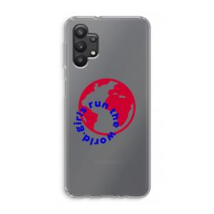 CaseCompany Run The World: Samsung Galaxy A32 5G Transparant Hoesje