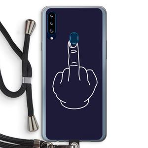 CaseCompany F**k U: Samsung Galaxy A20s Transparant Hoesje met koord