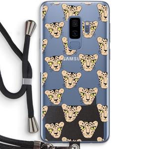 CaseCompany Tijger: Samsung Galaxy S9 Plus Transparant Hoesje met koord