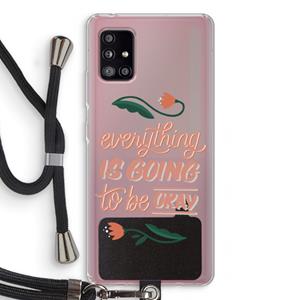 CaseCompany Optimistic flower girl: Samsung Galaxy A51 5G Transparant Hoesje met koord