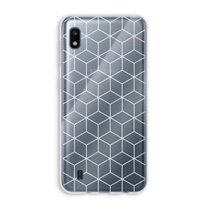 CaseCompany Zwart-witte kubussen: Samsung Galaxy A10 Transparant Hoesje