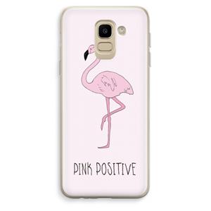 CaseCompany Pink positive: Samsung Galaxy J6 (2018) Transparant Hoesje
