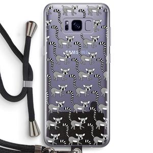 CaseCompany Makis: Samsung Galaxy S8 Plus Transparant Hoesje met koord