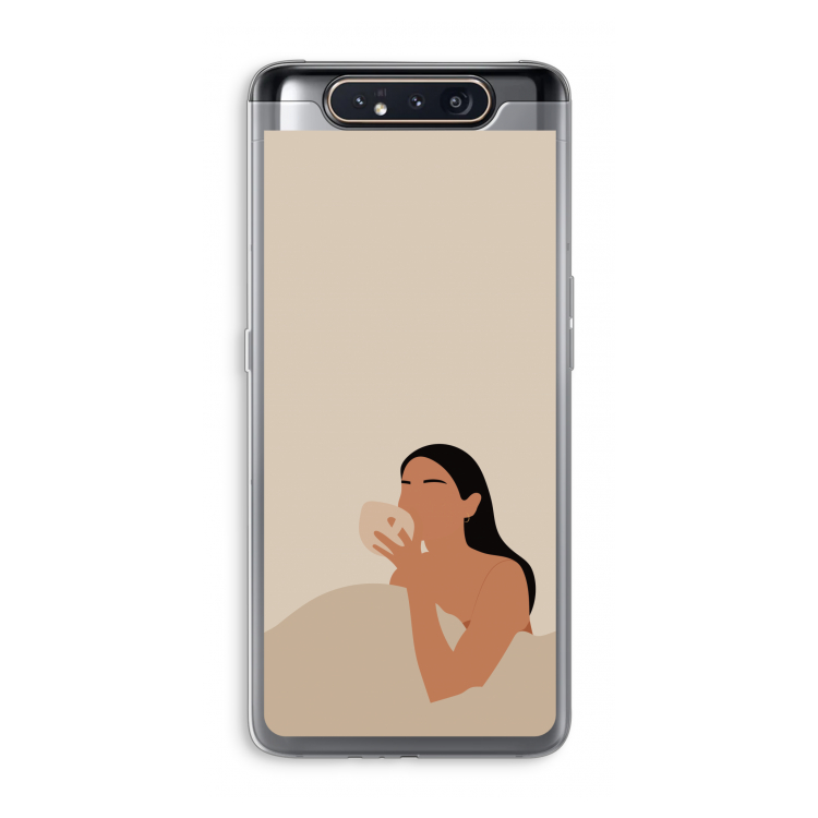 CaseCompany Fresh coffee: Samsung Galaxy A80 Transparant Hoesje