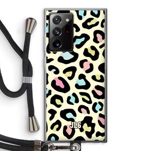 CaseCompany Leopard pattern: Samsung Galaxy Note 20 Ultra / Note 20 Ultra 5G Transparant Hoesje met koord