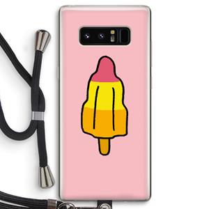 CaseCompany Raketijsje: Samsung Galaxy Note 8 Transparant Hoesje met koord