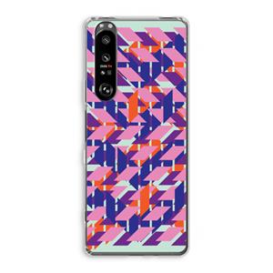 CaseCompany Skew Blush 3: Sony Xperia 1 III Transparant Hoesje