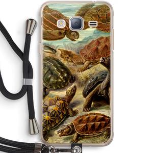 CaseCompany Haeckel Chelonia: Samsung Galaxy J3 (2016) Transparant Hoesje met koord