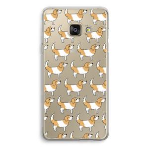 CaseCompany Doggy: Samsung Galaxy A3 (2016) Transparant Hoesje