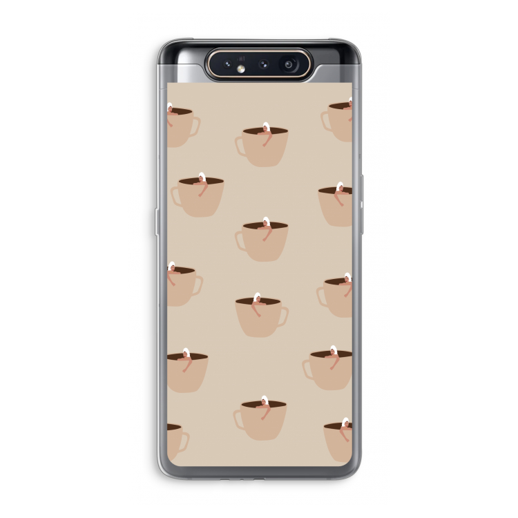 CaseCompany Morning coffee: Samsung Galaxy A80 Transparant Hoesje