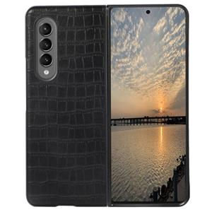 Samsung Galaxy Z Fold4 - Croco patroon cover hoes - Zwart