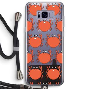 CaseCompany Krab: Samsung Galaxy S8 Plus Transparant Hoesje met koord