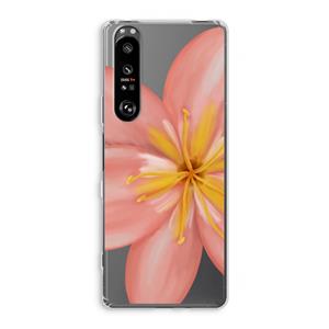 CaseCompany Pink Ellila Flower: Sony Xperia 1 III Transparant Hoesje