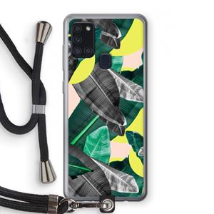 CaseCompany Fantasie jungle: Samsung Galaxy A21s Transparant Hoesje met koord