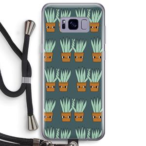 CaseCompany Sansevieria: Samsung Galaxy S8 Plus Transparant Hoesje met koord