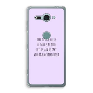 CaseCompany Ochtendhumeur: Sony Xperia XZ2 Compact Transparant Hoesje