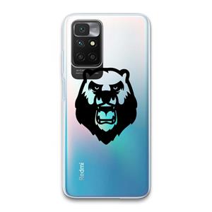 CaseCompany Angry Bear (black): Xiaomi Redmi 10 Transparant Hoesje