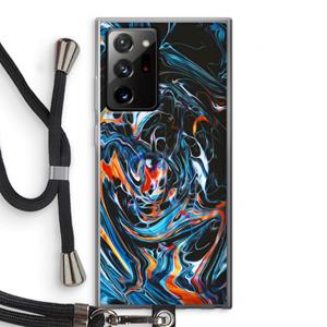 CaseCompany Black Unicorn: Samsung Galaxy Note 20 Ultra / Note 20 Ultra 5G Transparant Hoesje met koord