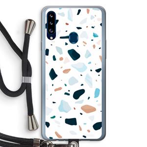 CaseCompany Terrazzo N°13: Samsung Galaxy A20s Transparant Hoesje met koord