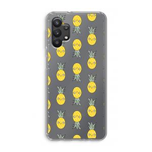 CaseCompany Ananas: Samsung Galaxy A32 5G Transparant Hoesje