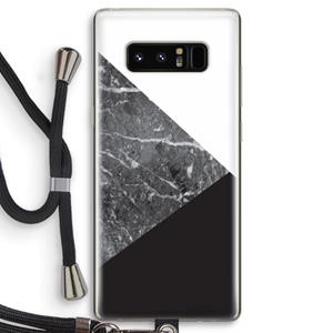 CaseCompany Combinatie marmer: Samsung Galaxy Note 8 Transparant Hoesje met koord