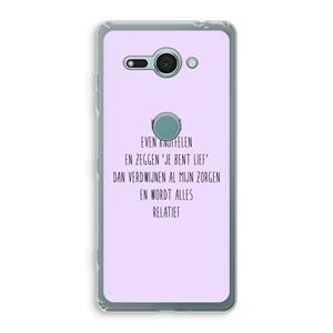 CaseCompany Relatief: Sony Xperia XZ2 Compact Transparant Hoesje