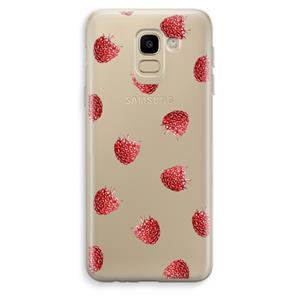 CaseCompany Framboosjes: Samsung Galaxy J6 (2018) Transparant Hoesje