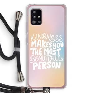 CaseCompany The prettiest: Samsung Galaxy A51 5G Transparant Hoesje met koord