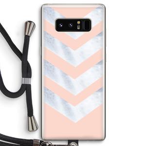 CaseCompany Marmeren pijlen: Samsung Galaxy Note 8 Transparant Hoesje met koord