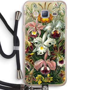 CaseCompany Haeckel Orchidae: Samsung Galaxy J3 (2016) Transparant Hoesje met koord