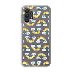 CaseCompany Regenboog: Samsung Galaxy A32 5G Transparant Hoesje
